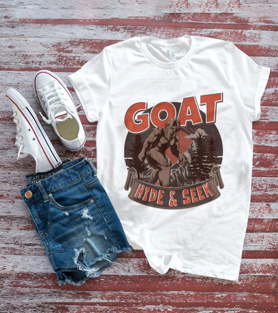 GOAT Bigfoot Hide And Seek Champion In The Forest T-Shirt
