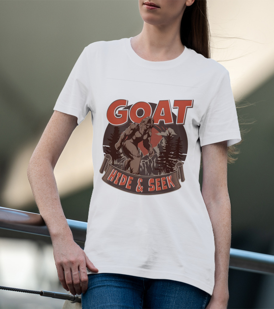 GOAT Bigfoot Hide And Seek Champion In The Forest T-Shirt