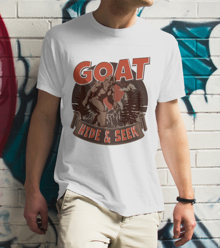 GOAT Bigfoot Hide And Seek Champion In The Forest T-Shirt