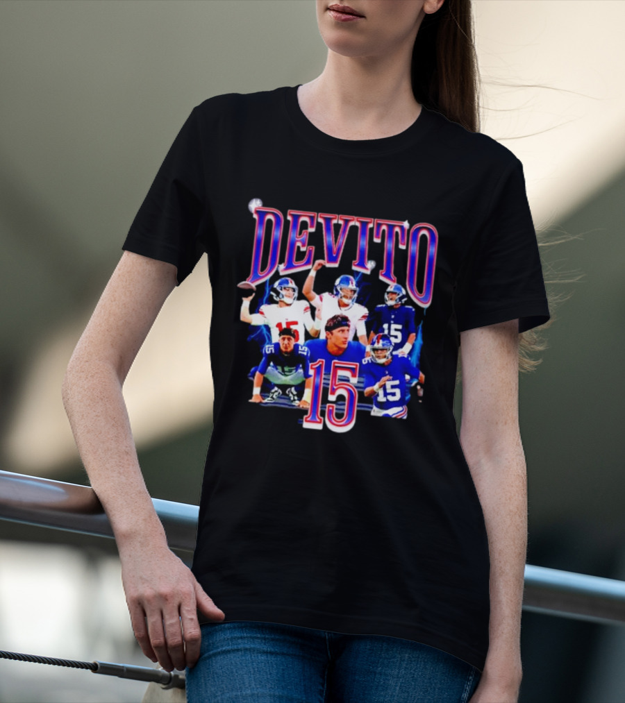Devito 15 New York Giants Football Player T-Shirt