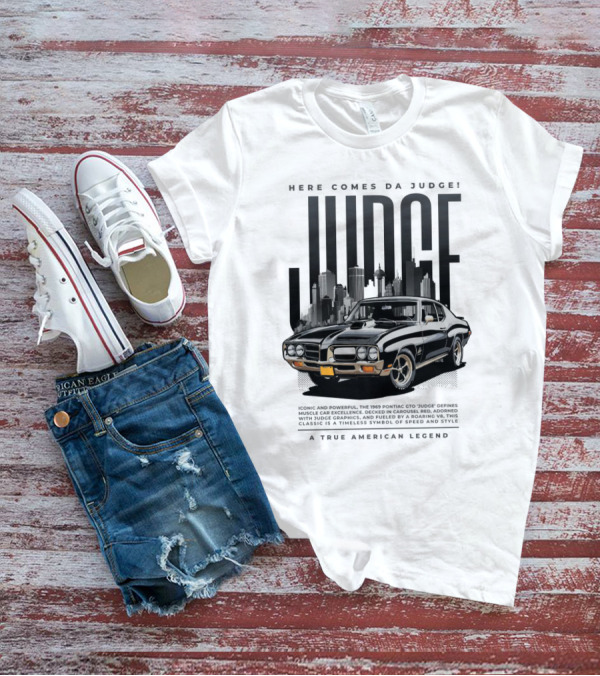 Pontiac Judge Muscle Car Iconic Roaring Classic City Skyline T-Shirt