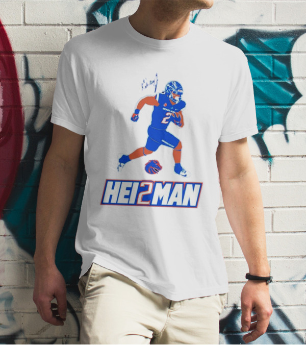 Ashton Jeanty Boise State Broncos Hei2man Football Player T-Shirt
