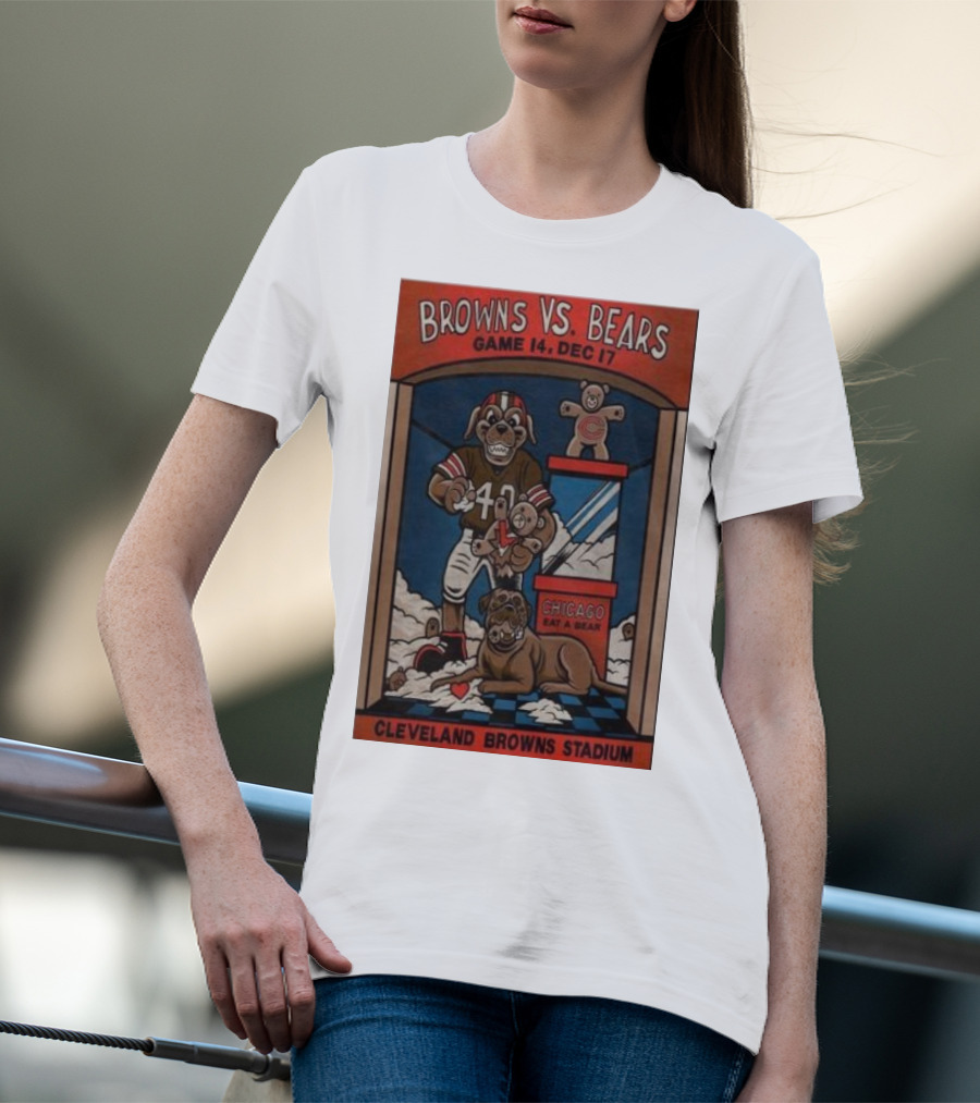Browns Vs Bears Game 14 Cleveland Browns Stadium Dec 17 Chicago Eat A Bear T-Shirt