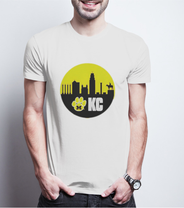 Missouri Tigers Mizzou Kansas City KC Skyline Paw T-Shirt