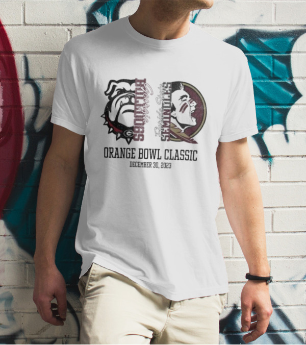 Georgia Bulldogs Seminoles Orange Bowl Classic December 30 T-Shirt