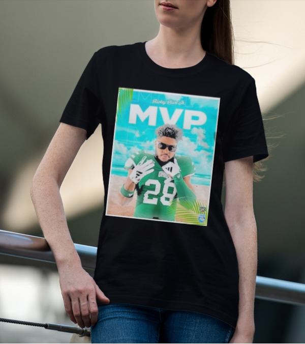 Ohio Bobcats Football MVP Rickey Hunt Jr Celebrated In Myrtle Beach Bowl 2023-2024 Champions T-Shirt