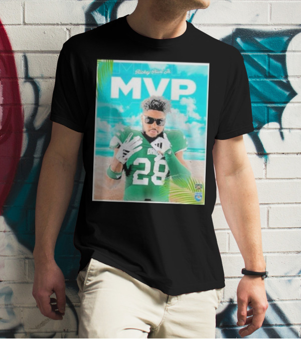 Ohio Bobcats Football MVP Rickey Hunt Jr Celebrated In Myrtle Beach Bowl 2023-2024 Champions T-Shirt