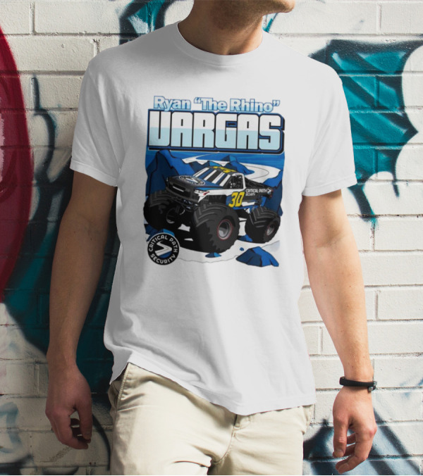 Ryan The Rhino Vargas Capital Path Security Monster Truck T-Shirt
