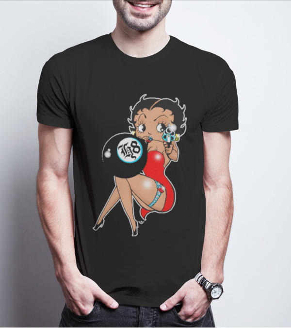 Section H8 Betty Boop Eight Ball Gun T-Shirt