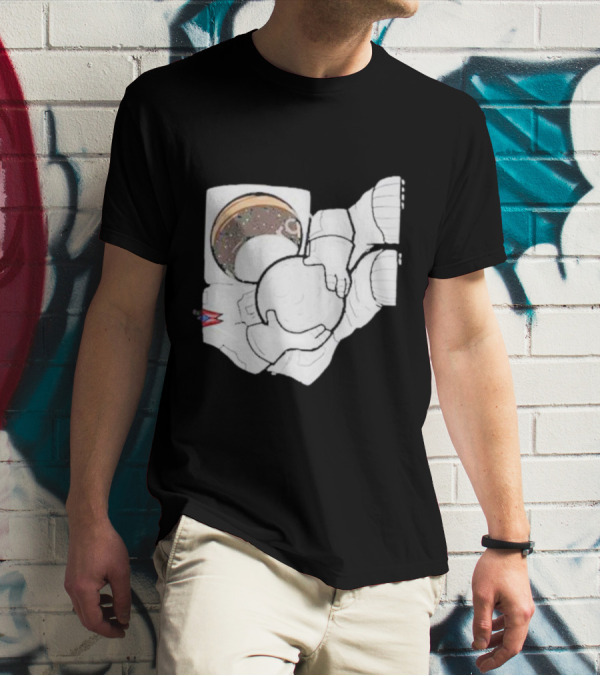Strange Planet Ohio Moonwalker Cosmic Astronaut Holding Celestial Sphere T-Shirt