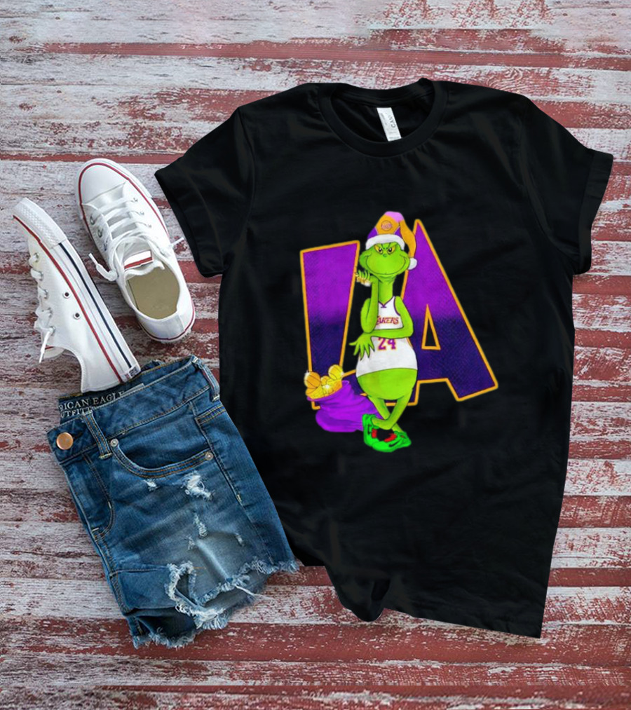 Kobe Bryant Grinch LA Lakers 24 Grinchmas T-Shirt