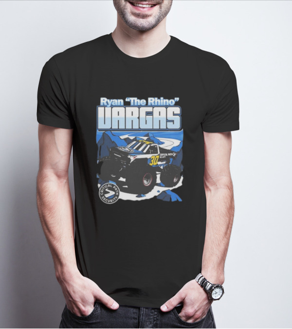 Ryan The Rhino Vargas Critical Path Security Number 30 Monster Truck Adventure T-Shirt