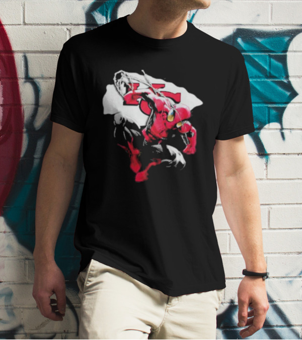 Kansas City Chiefs Spiderman KC Kansas T-Shirt