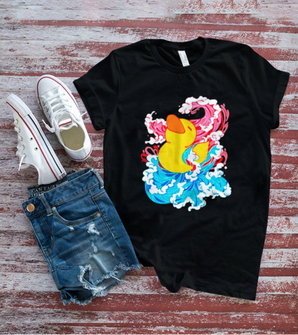 39Daph Duck Waves Red Blue T-Shirt