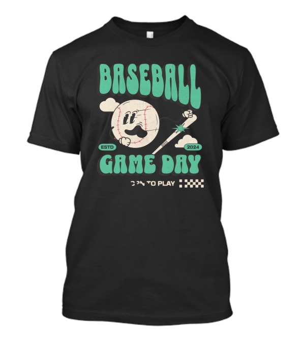 BASEBALL GAME DAY ESTD 2024 PLAY MASCOT T-Shirt