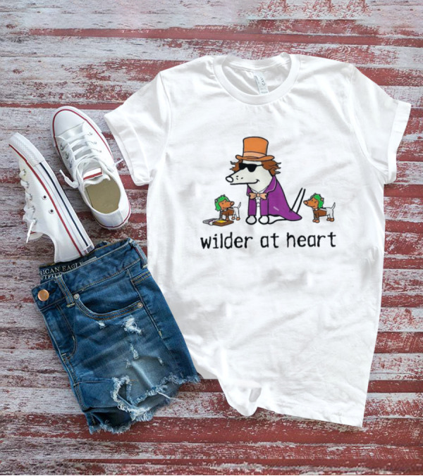 Wilder At Heart Dog In Orange Hat And Purple Outfit With Two Small Dogs T-Shirt