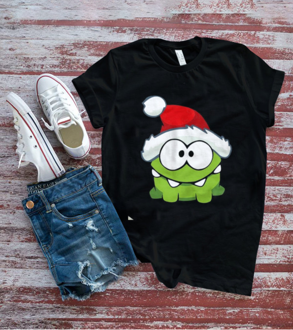 Om Nom Christmas Santa Hat T-Shirt