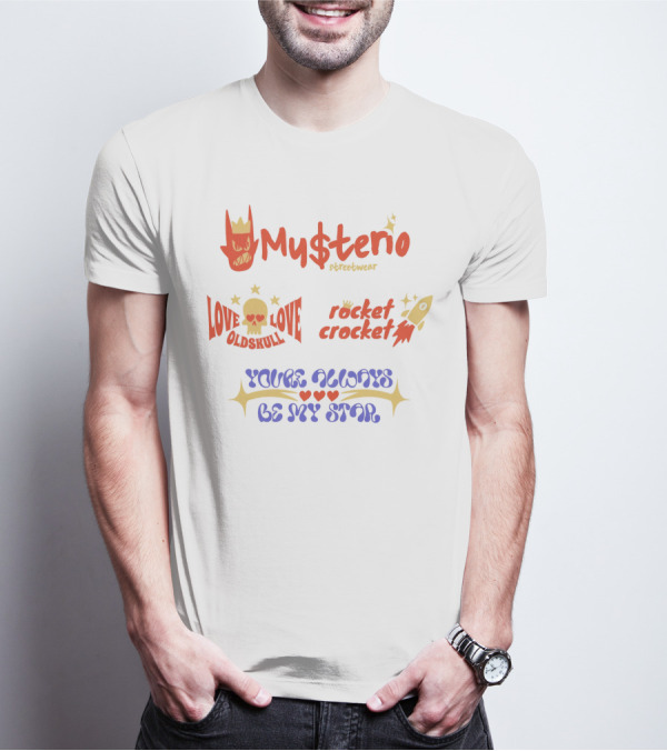 My$terio Streetwear Love Oldskull Rocket Crocket You're Always Be My Star T-Shirt