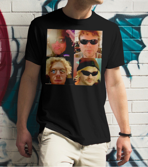 5 Seconds Of Summer Sunglasses Group Collage T-Shirt