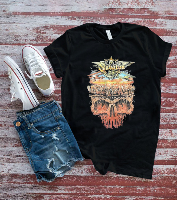 Sabaton 25th Anniversary Skull And Battlefield T-Shirt