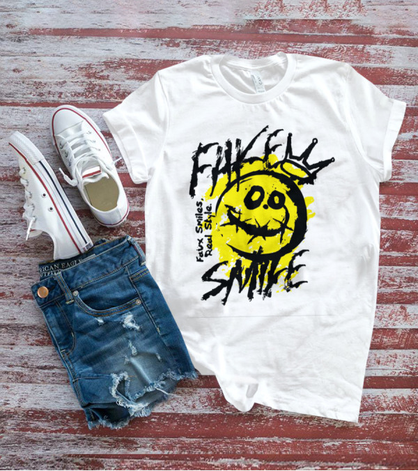 Fake Smile Faux Smiles Real Style Smiley Crown T-Shirt