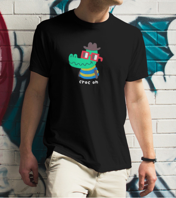 Nouns Croc On With Hat And Glasses T-Shirt