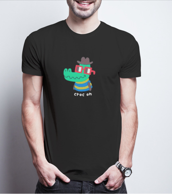 Nouns Croc On With Hat And Glasses T-Shirt