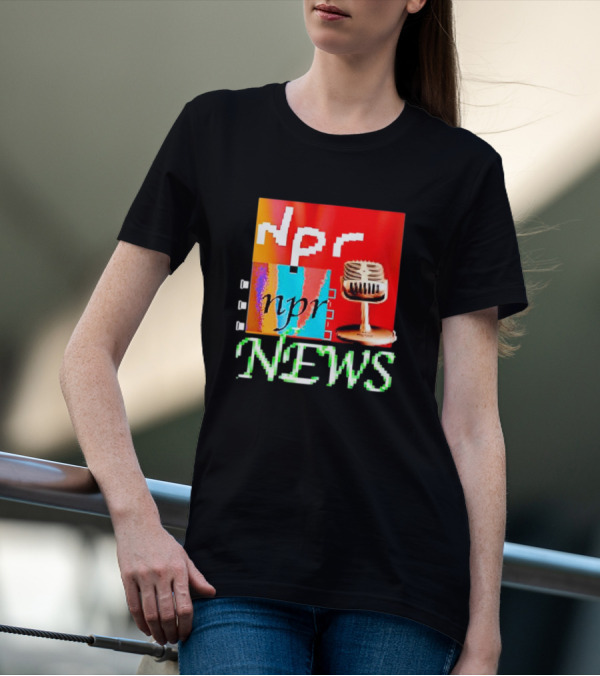 Npr Tiktok Npr News Microphone T-Shirt