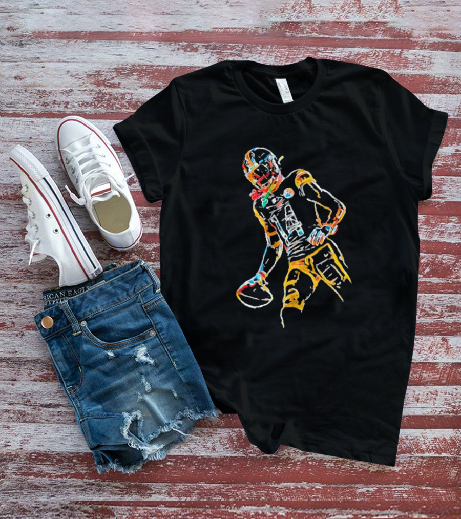 Pittsburgh Steelers George Pickens Colorful Festive Football Player T-Shirt