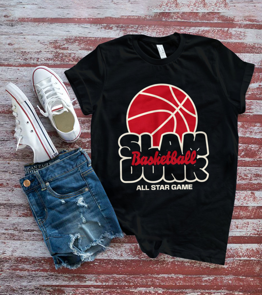 Slam Dunk Basketball All Star Game Red Basketball T-Shirt