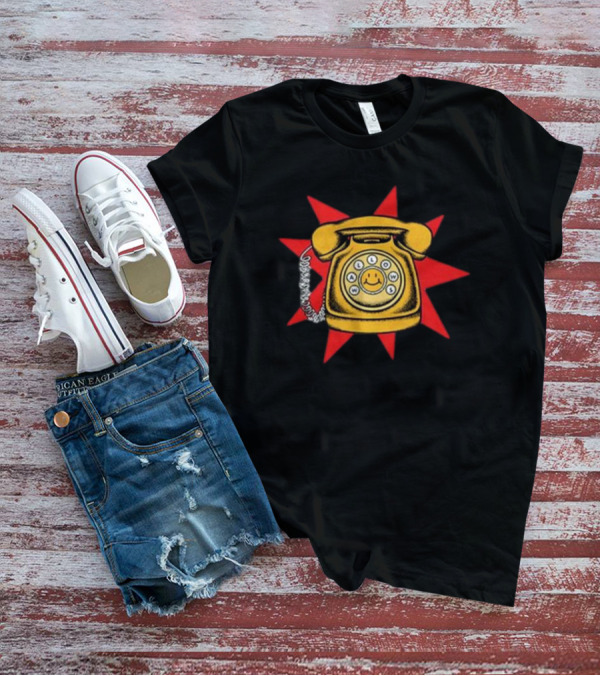 Wallows Vintage Phone Icon With Red Starburst Graphic Raglan T-Shirt