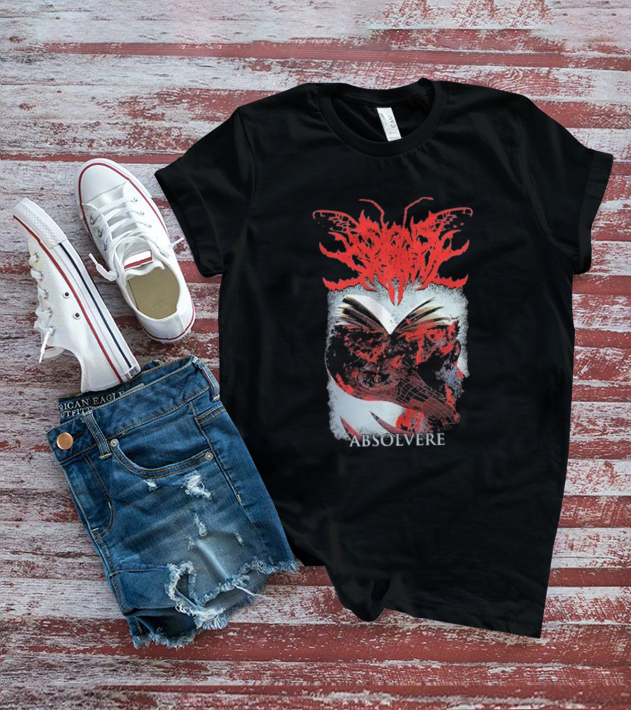 Absolvere Blood Red Insignia With Skull And Insect T-Shirt