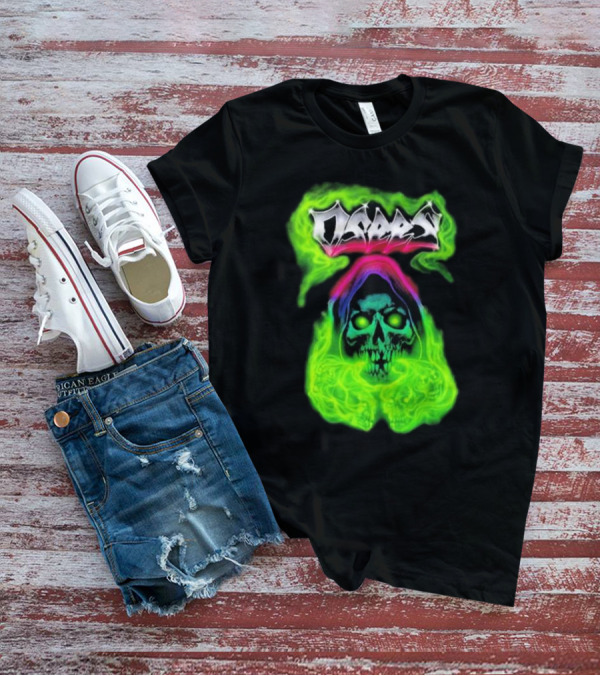 Osees Ghost Green Neon Skull Hoodie Collaboration T-Shirt