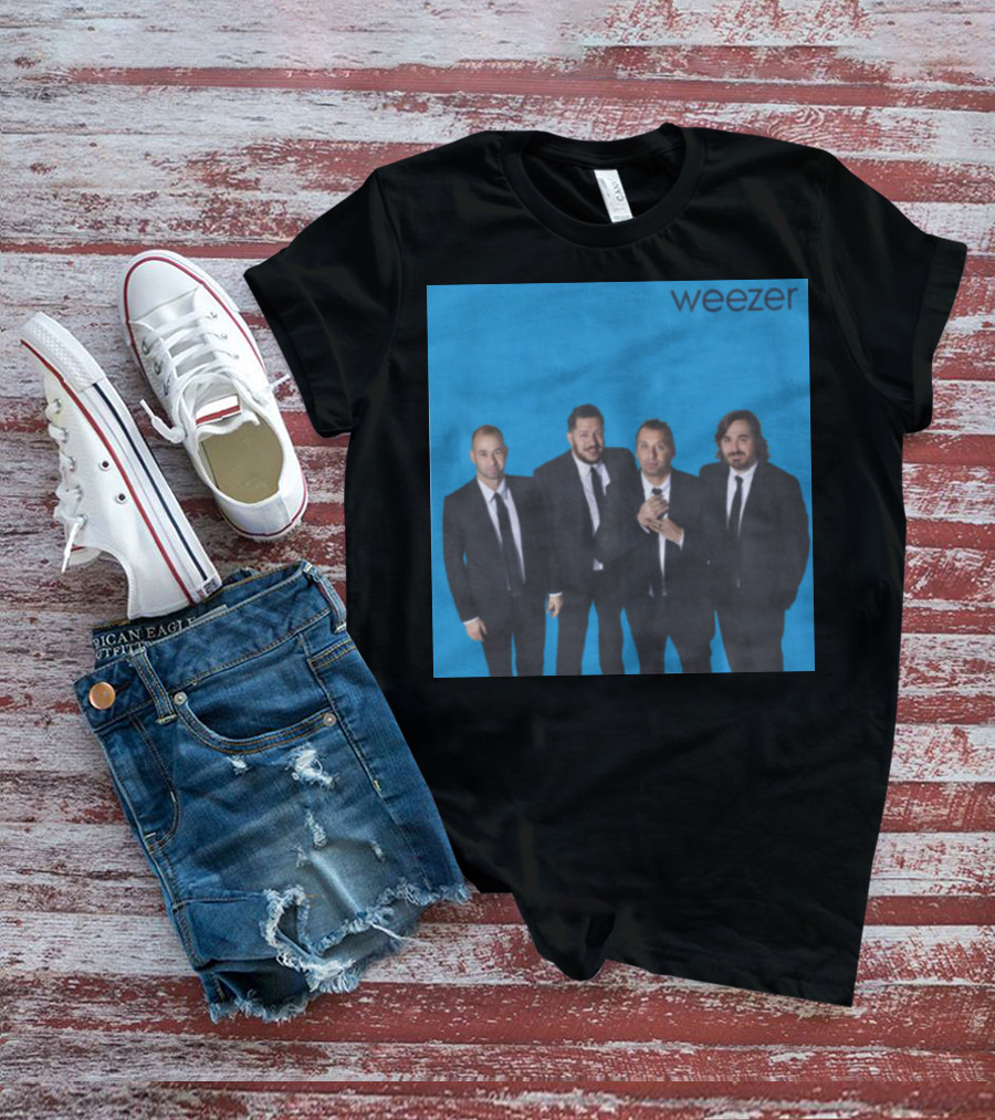 Weezer Impractical Jokers Blue Album Cover Homage T-Shirt