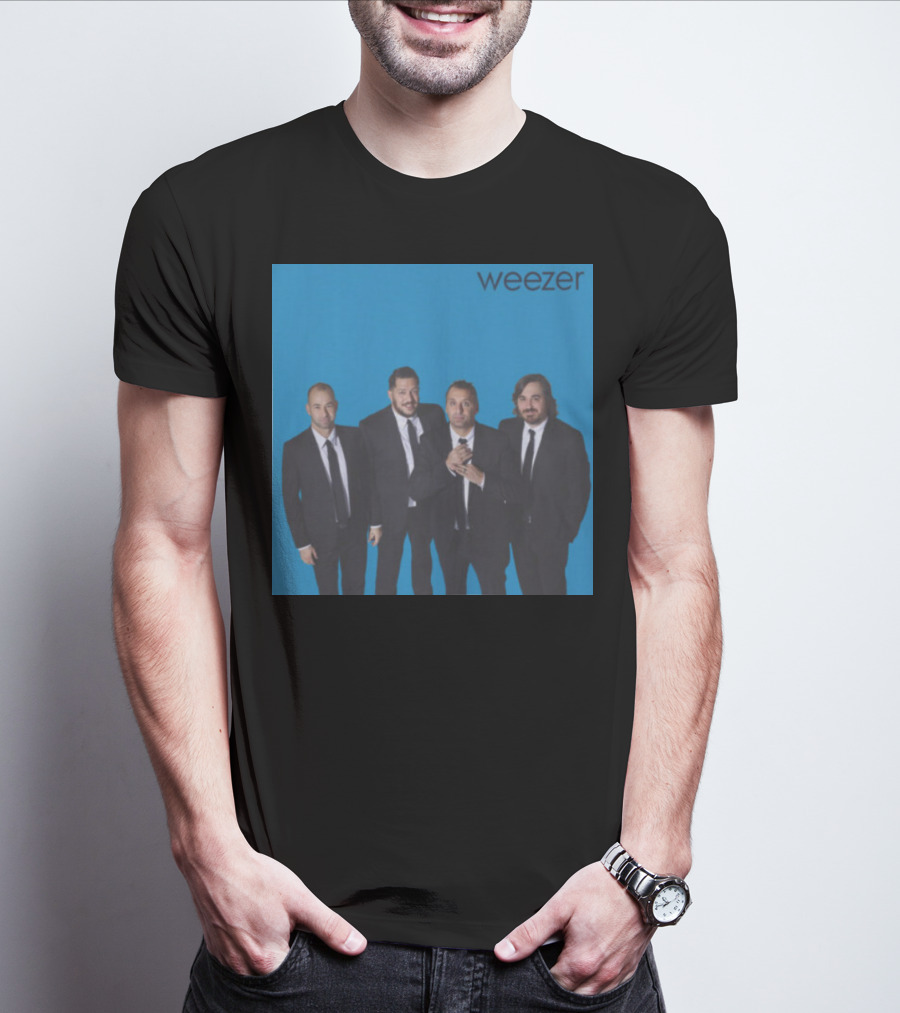 Weezer Impractical Jokers Blue Album Cover Homage T-Shirt