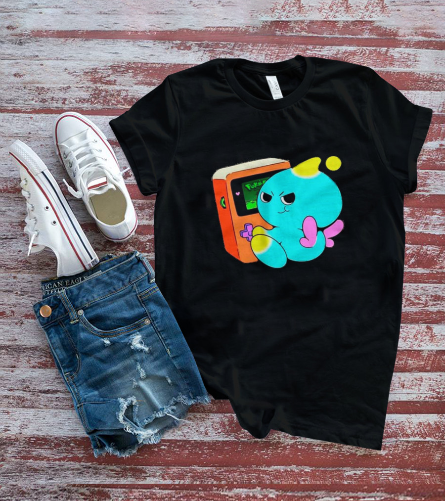 You Keep Playing Ur Silly Little Games Cartoon Creature With Game Console T-Shirt