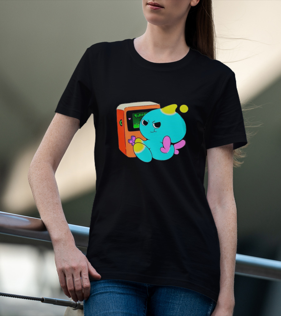 You Keep Playing Ur Silly Little Games Cartoon Creature With Game Console T-Shirt
