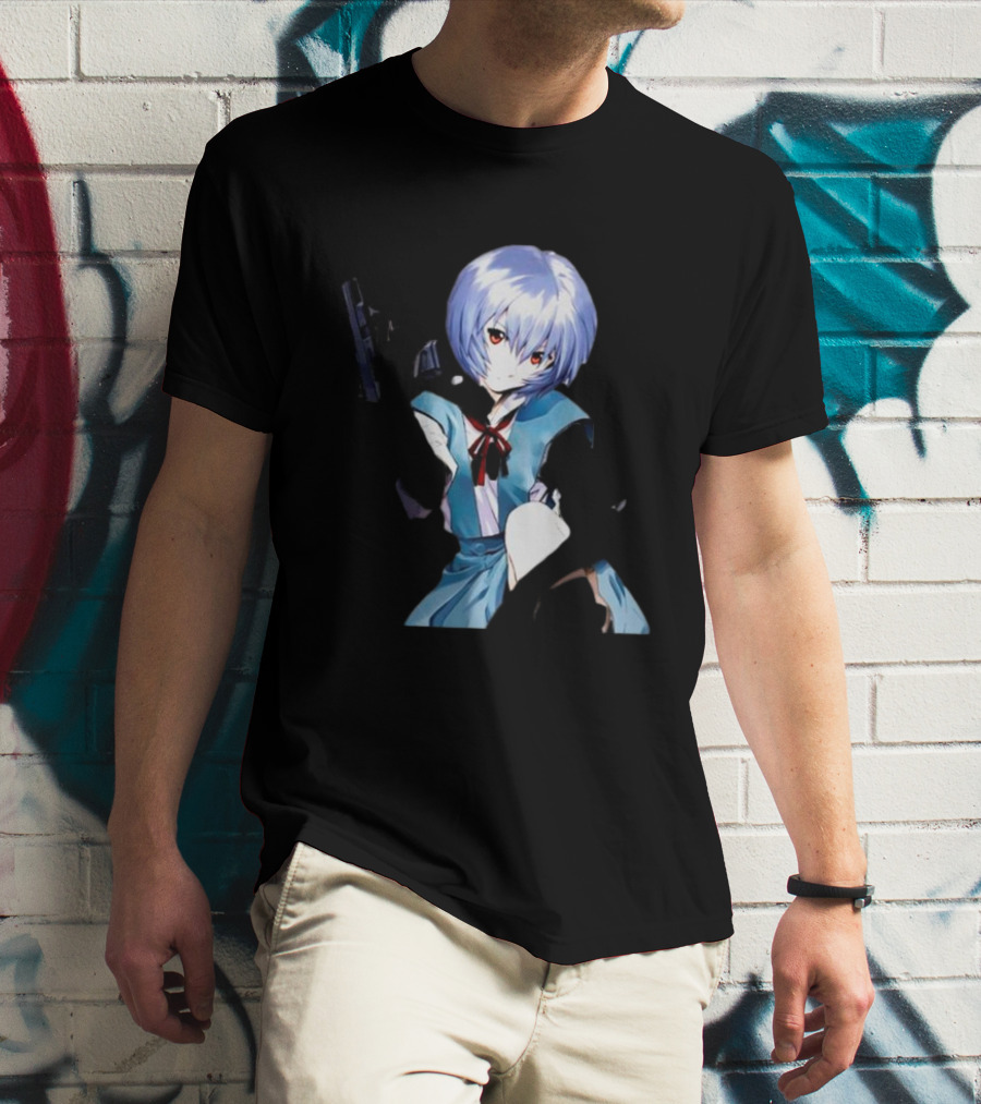 Zofrec Rei Anime Character Holding Gun T-Shirt