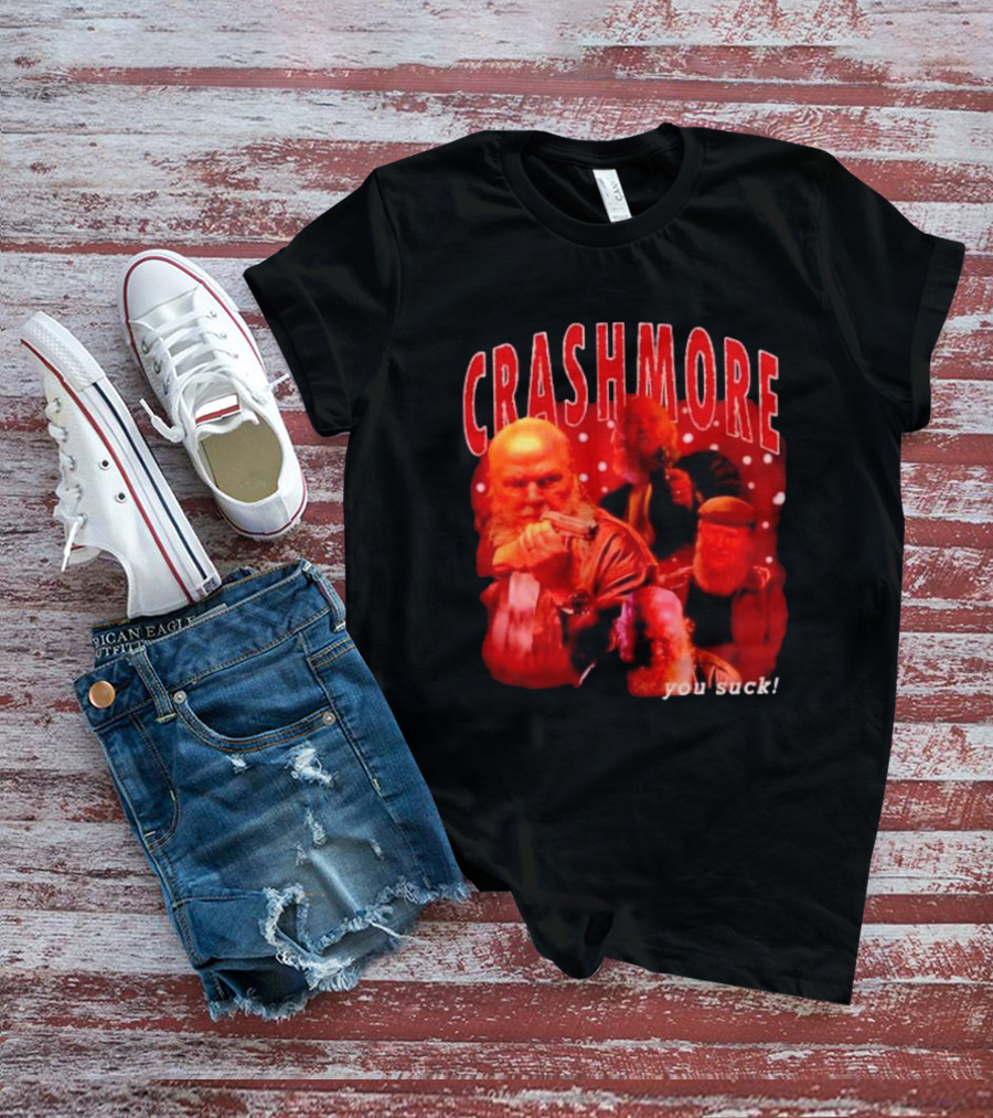 Crashmore You Suck Vintage Detective Christmas Action Santa T-Shirt
