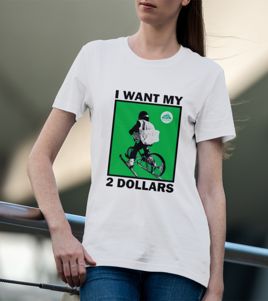 I Want My 2 Dollars Johnny Gasparini Ski Bike T-Shirt