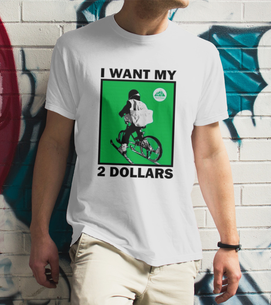 I Want My 2 Dollars Johnny Gasparini Ski Bike T-Shirt