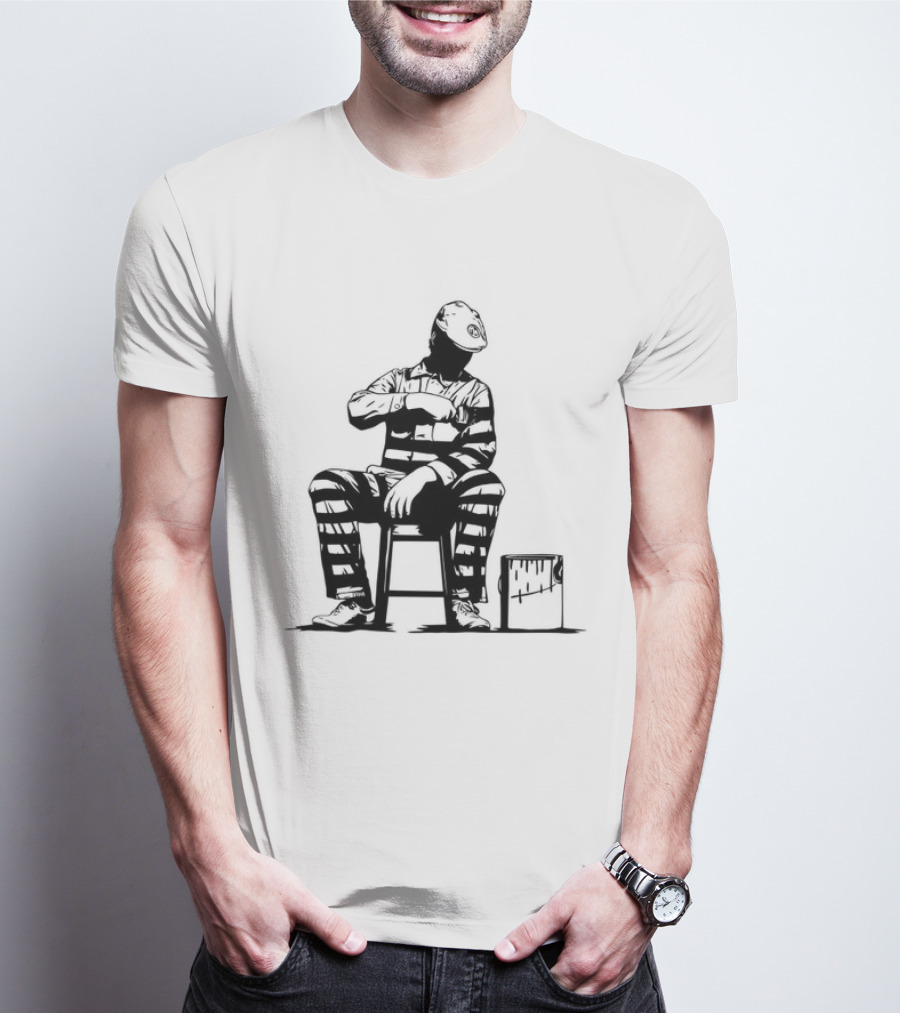 Dolk Prison Painter Sits With Paint Bucket T-Shirt