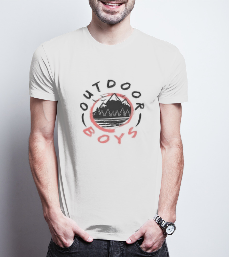Outdoor Boys Mountain Adventure Circle Forest T-Shirt