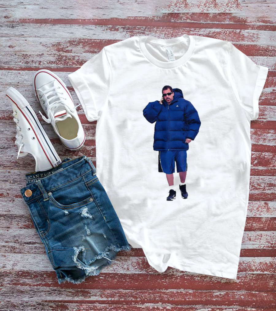 Fakehandshake Hot N Cold Walking In Puffer Jacket And Shorts T-Shirt