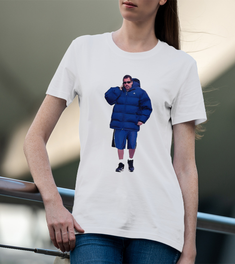 Fakehandshake Hot N Cold Walking In Puffer Jacket And Shorts T-Shirt