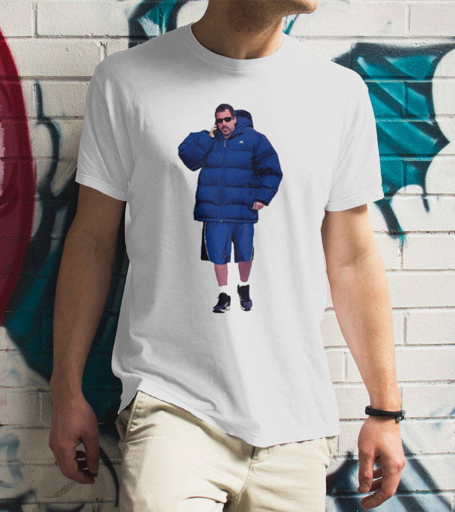 Fakehandshake Hot N Cold Walking In Puffer Jacket And Shorts T-Shirt