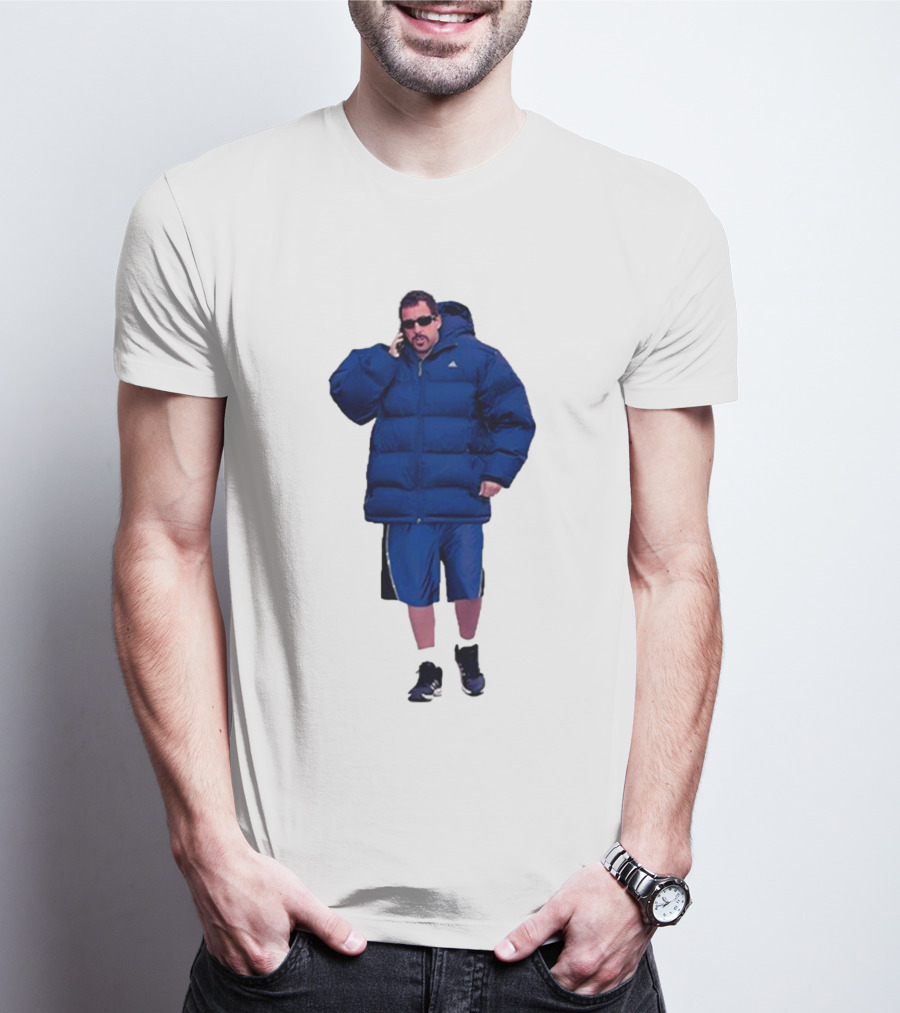 Fakehandshake Hot N Cold Walking In Puffer Jacket And Shorts T-Shirt