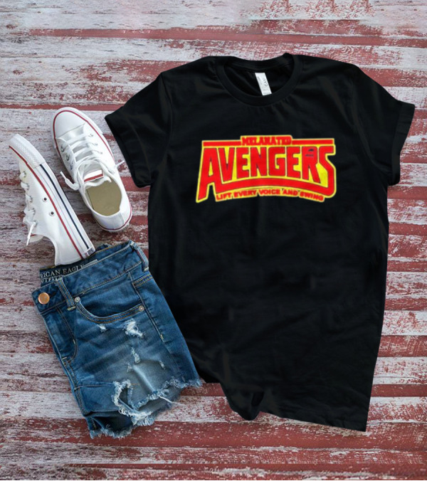 Melanated Avengers Lift Every Voice And Swing Bold Red Yellow Iconic T-Shirt
