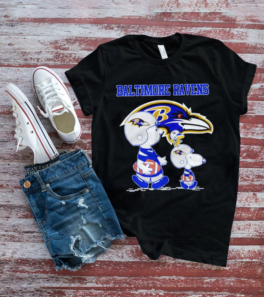Baltimore Ravens Snoopy Football Helmets Ravens T-Shirt