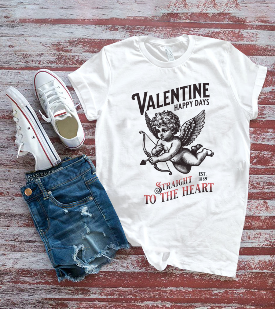 Valentine Happy Days Straight To The Heart Est. 1889 T-Shirt